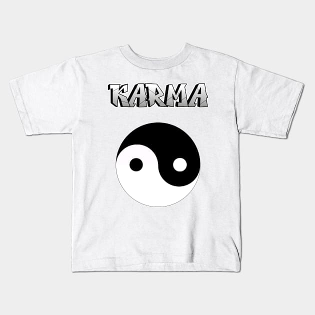 Karma is real Kids T-Shirt by Meoipp